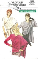 7390 EZ VOG CLOSE FIT SS-LS TOPS, DRAPE KNIT PATTERN 8-12